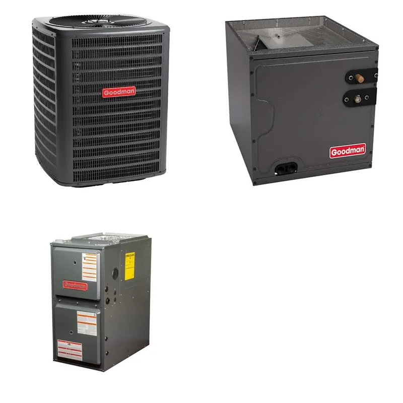 GOODMAN GLZS4BA1810+CAPTA2422C3+GR9S960803BN - 18K BTU Ducted Heat Pump System - R-32
