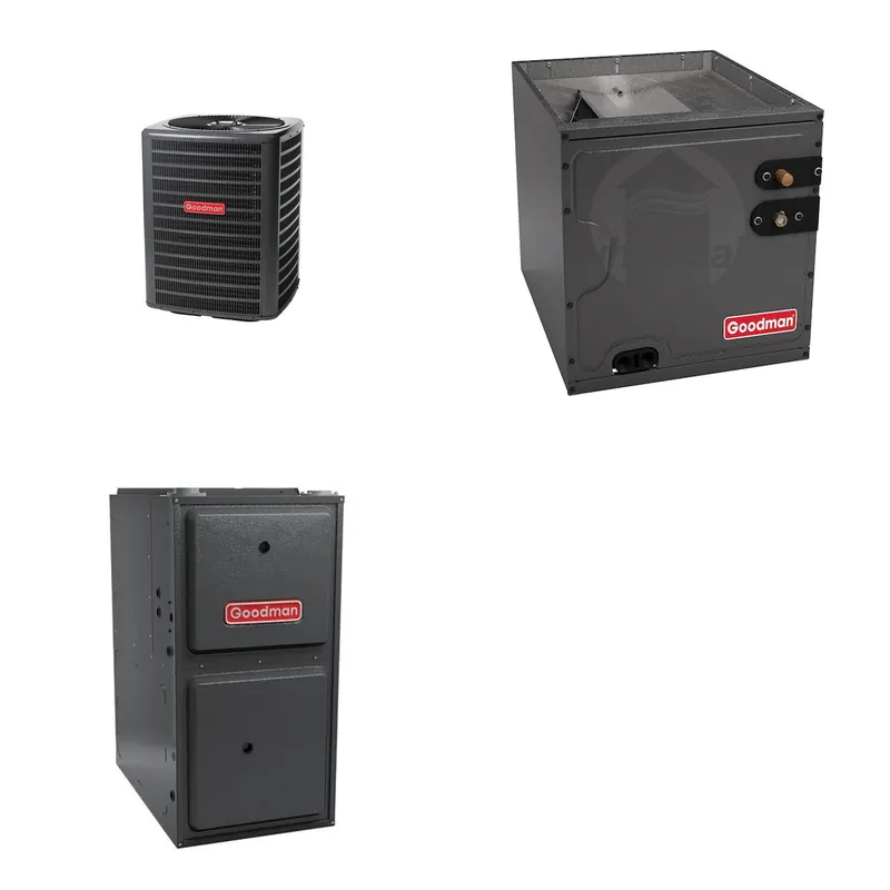 GOODMAN GLZS5BA2410+CAPTA3022C3+GR9S800803BN - 24K BTU Ducted Heat Pump System - R-32