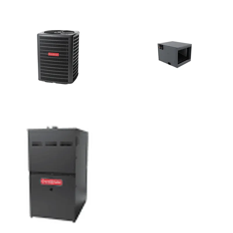 GOODMAN GLZS5BA2410+CHPTA3026B3+GR9S800804BN - 24K BTU Ducted Heat Pump System - R-32