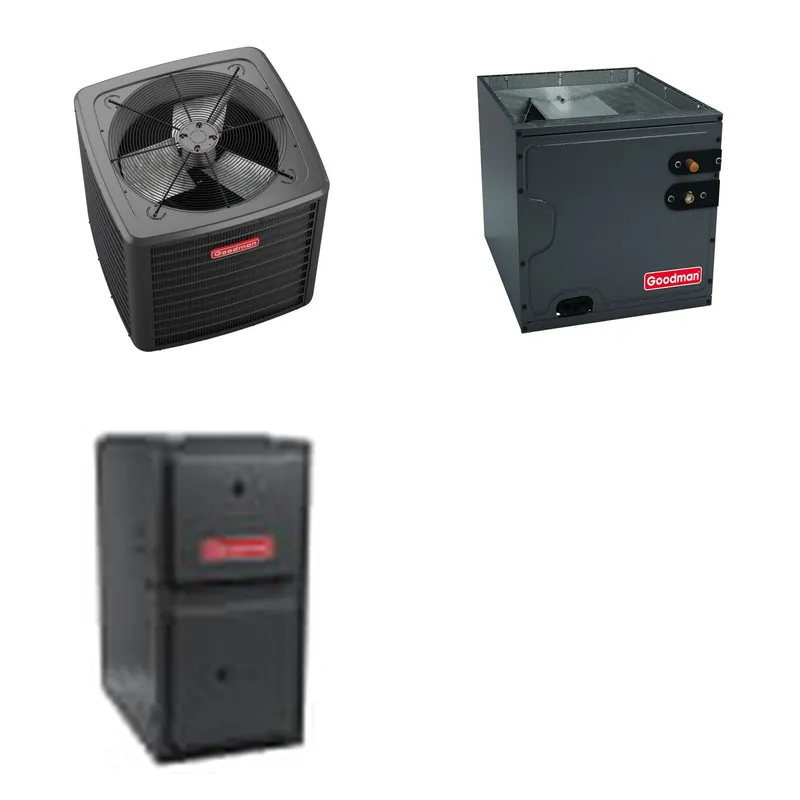 GOODMAN GLZS5BA1810+CAUTA2422B3+GR9S920603BN - 18K BTU Ducted Heat Pump System - R-32