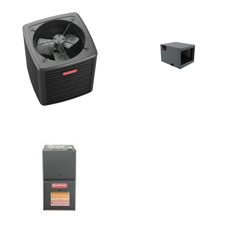 GOODMAN GLXS4BA3010+CHPTA3026C3+GR9S800403AN - 2.5 Ton Ducted Air Conditioner & Gas Furnace System - R-32