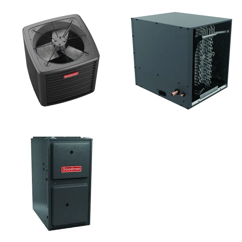 GOODMAN GLZS5BA1810+CHPTA2426B3+GR9S960403BU - 18K BTU Ducted Heat Pump System - R-32