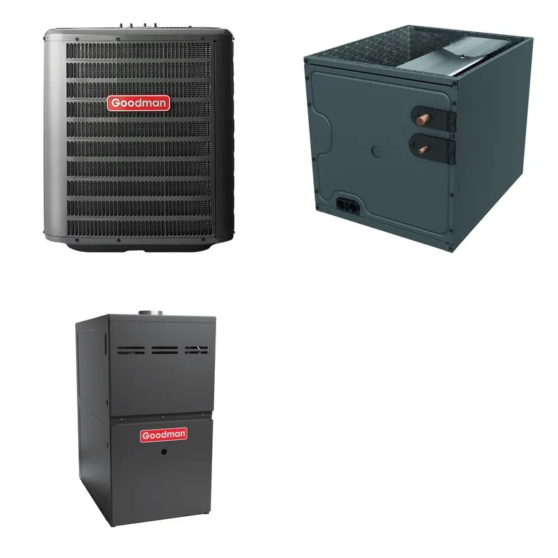GOODMAN GLZS4BA3010+CAPTA3626C3+GR9S800804CN - 30K BTU Ducted Heat Pump System - R-32