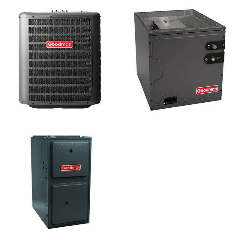 GOODMAN GLZS4BA2410+CAPTA2422C3+GR9S960403BU - 24K BTU Ducted Heat Pump System - R-32