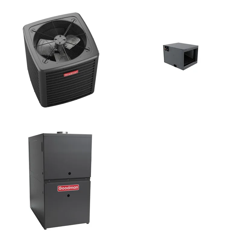 GOODMAN GLXS5BA3010+CHPTA3630C3+GR9S800403AU - 2.5 Ton Ducted Air Conditioner & Gas Furnace System - R-32