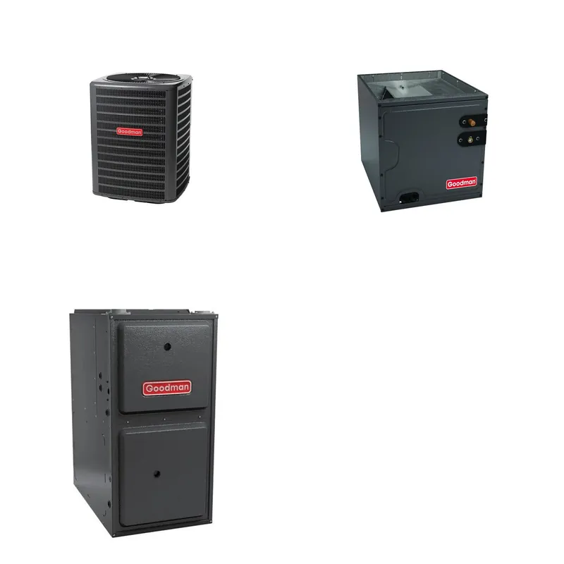 GOODMAN GLZS5BA2410+CAUTA3626B3+GR9S800803BN - 24K BTU Ducted Heat Pump System - R-32