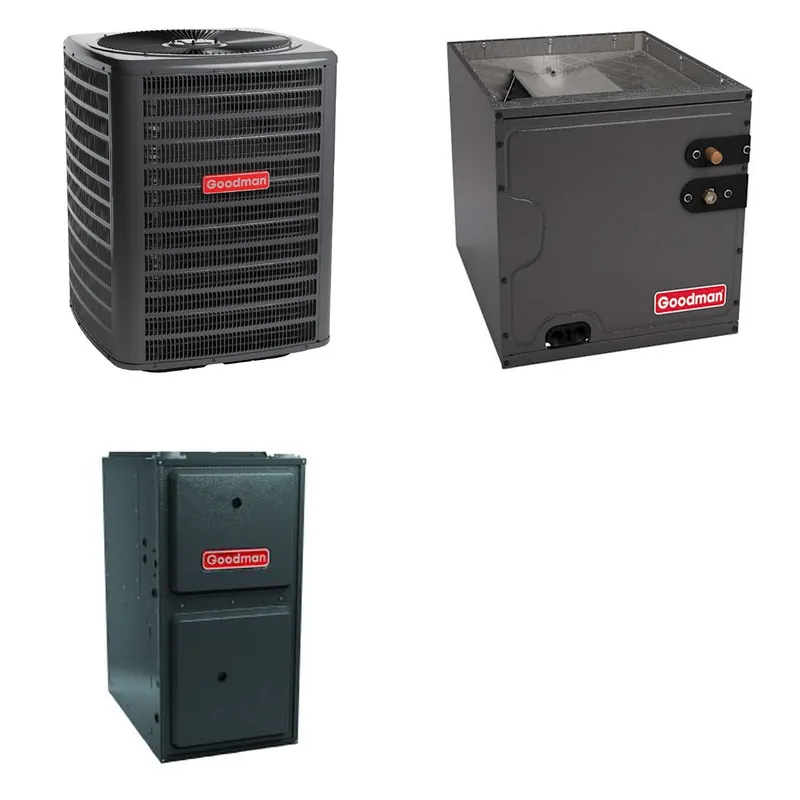 GOODMAN GLZS4BA1810+CAPTA2422C3+GR9S960403BU - 18K BTU Ducted Heat Pump System - R-32