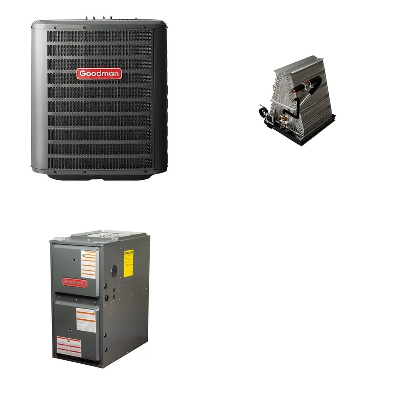 GOODMAN GLZS4BA2410+CAUTA3022A3+GR9S960803BN - 24K BTU Ducted Heat Pump System - R-32
