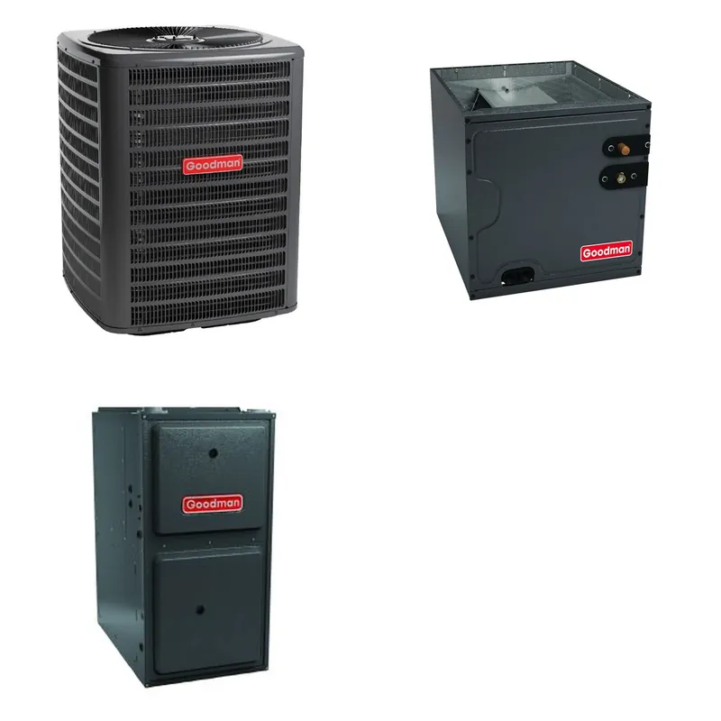 GOODMAN GLZS4BA1810+CAUTA2422B3+GR9S960403BU - 18K BTU Ducted Heat Pump System - R-32