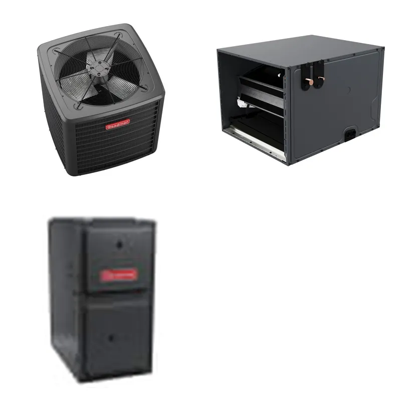 GOODMAN GLZS5BA4210+CHPTA4230C3+GR9S961005CN - 42K BTU Ducted Heat Pump System - R-32