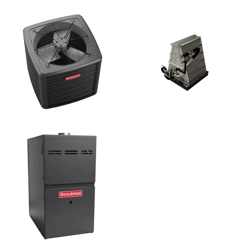 GOODMAN GLZS5BA1810+CAUTA3022C3+GR9S960403AN - 18K BTU Ducted Heat Pump System - R-32