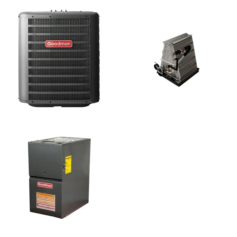 GOODMAN GLZS4BA2410+CAUTA3022A3+GR9S800603AN - 24K BTU Ducted Heat Pump System - R-32