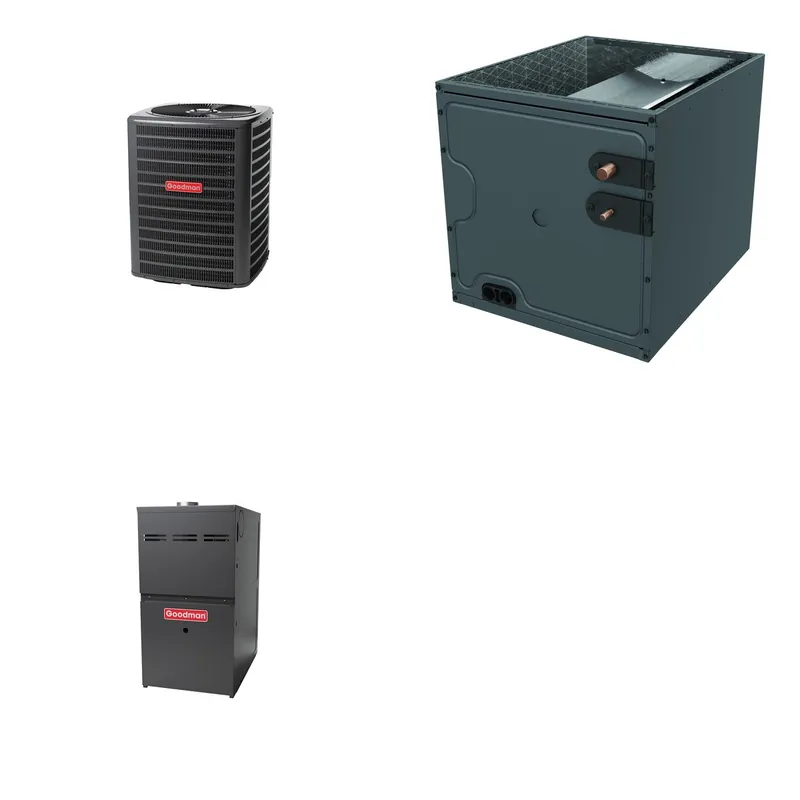 GOODMAN GLZS5BA2410+CAPTA2422B3+GR9S800603BN - 24K BTU Ducted Heat Pump System - R-32