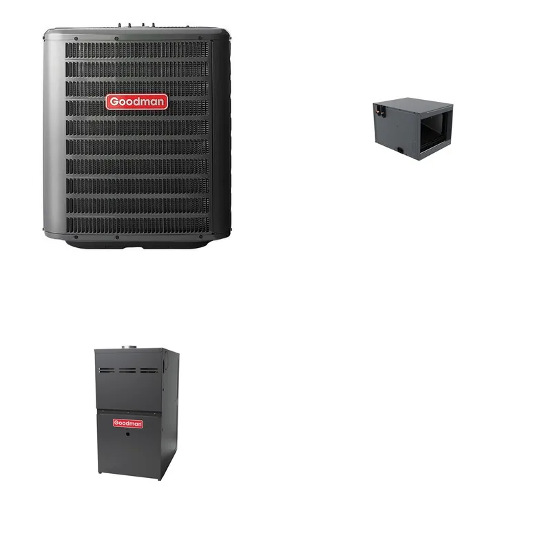 GOODMAN GLZS4BA3010+CHPTA3026B3+GR9S800805CN - 30K BTU Ducted Heat Pump System - R-32