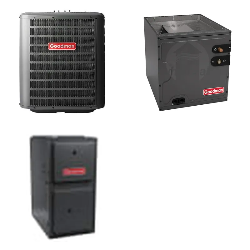 GOODMAN GLZS4BA2410+CAPTA3026C3+GR9S920803BN - 24K BTU Ducted Heat Pump System - R-32
