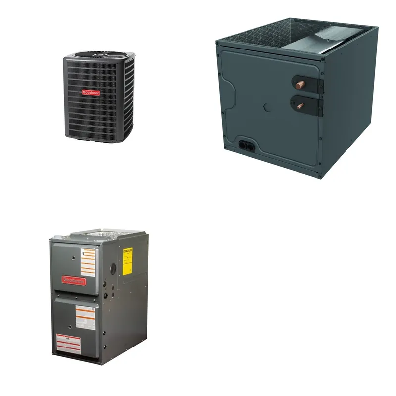 GOODMAN GLZS5BA2410+CAPTA2422A3+GR9S960803BN - 24K BTU Ducted Heat Pump System - R-32