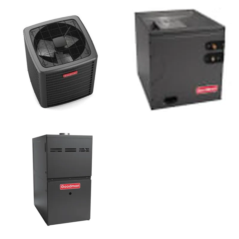 GOODMAN GLXS5BA4810+CAPTA6030D3+GR9S800804CN - 4 Ton Ducted Air Conditioner & Gas Furnace System - R-32
