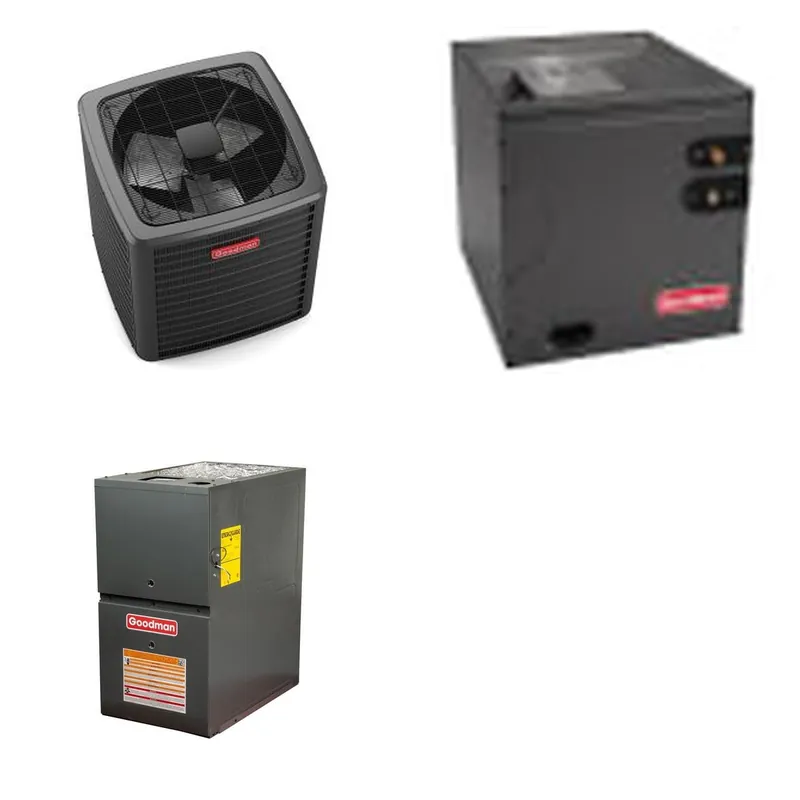 GOODMAN GLXS5BA4810+CAPTA6030D3+GR9S801205DN - 4 Ton Ducted Air Conditioner & Gas Furnace System - R-32