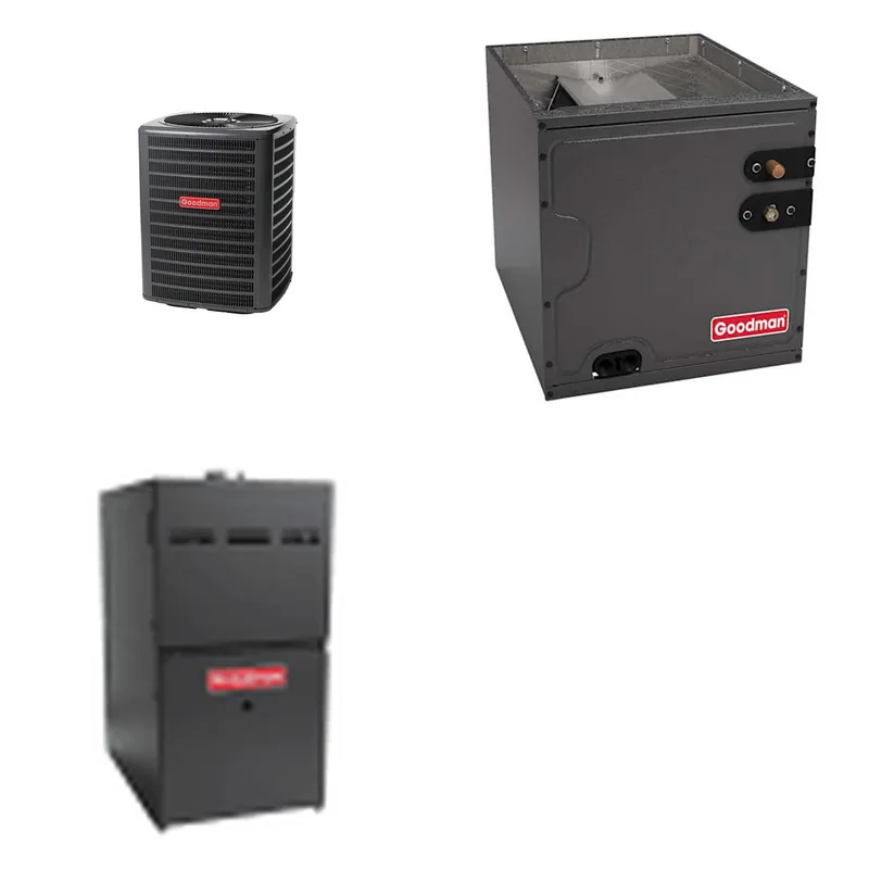 GOODMAN GLZS5BA2410+CAPTA2422C3+GR9S800604BN - 24K BTU Ducted Heat Pump System - R-32