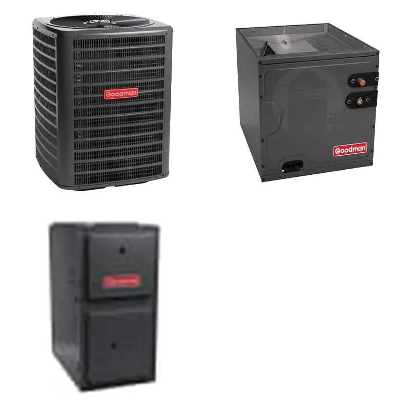 GOODMAN GLZS4BA1810+CAPTA3022C3+GR9S960603BN - 18K BTU Ducted Heat Pump System - R-32