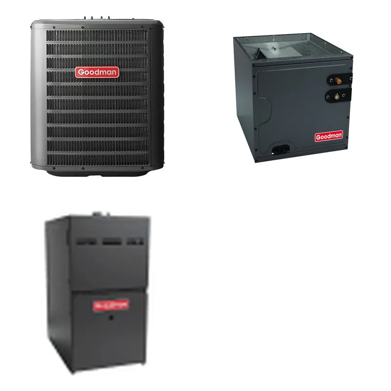 GOODMAN GLZS4BA2410+CAUTA2422B3+GR9S800604BN - 24K BTU Ducted Heat Pump System - R-32