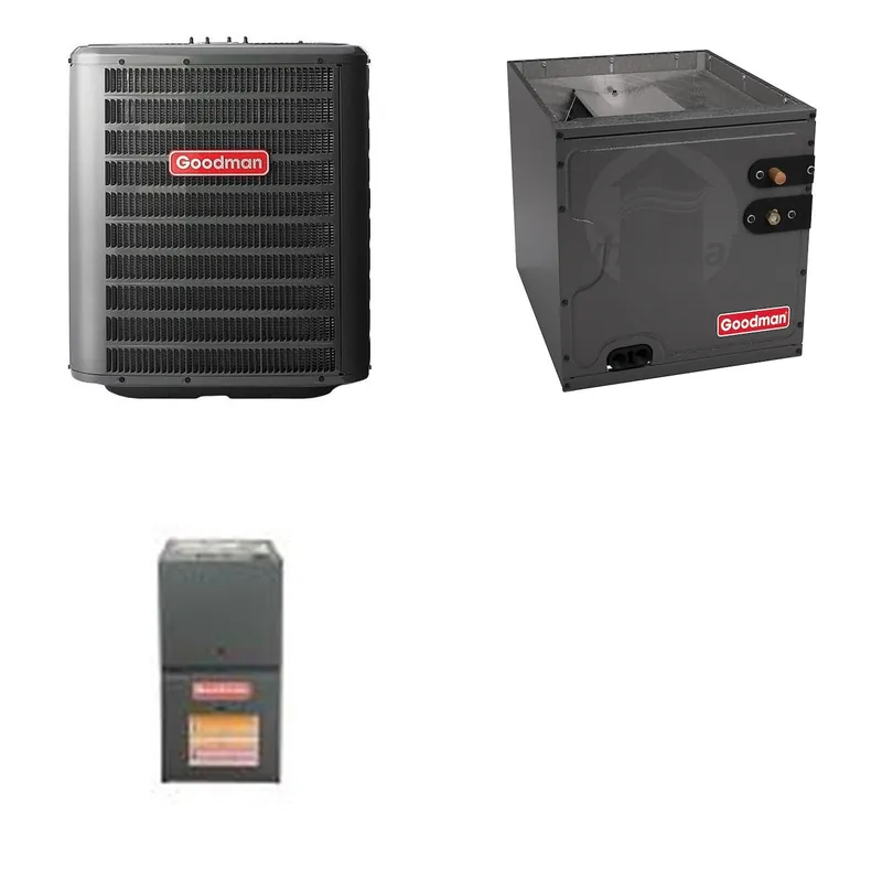 GOODMAN GLZS4BA2410+CAPTA3022C3+GR9S800403AN - 24K BTU Ducted Heat Pump System - R-32