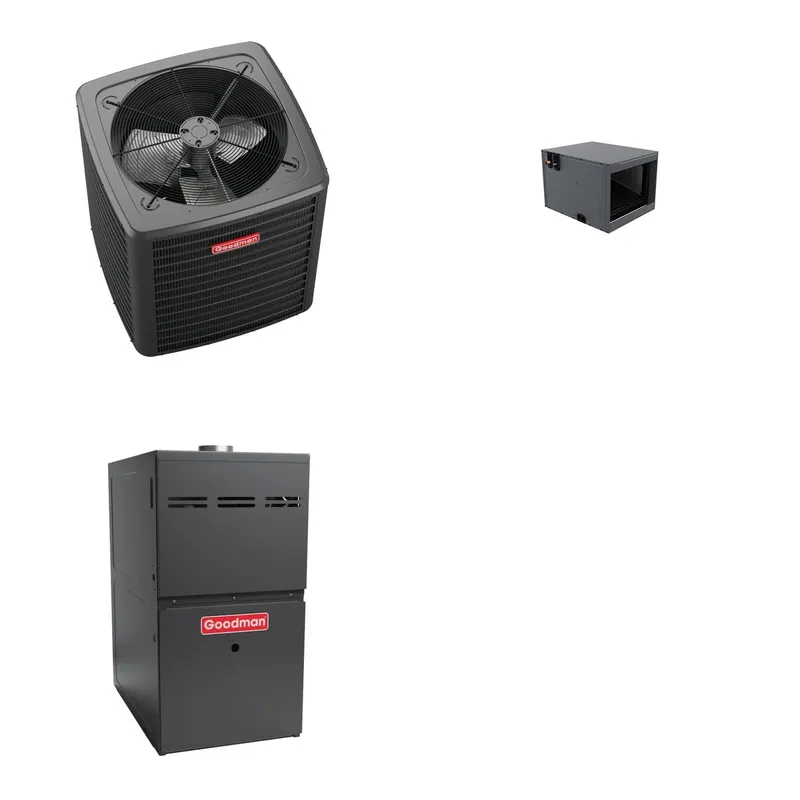 GOODMAN GLXS4BA3610+CHPTA3630C3+GR9S921004CN - 3 Ton Ducted Air Conditioner & Gas Furnace System - R-32