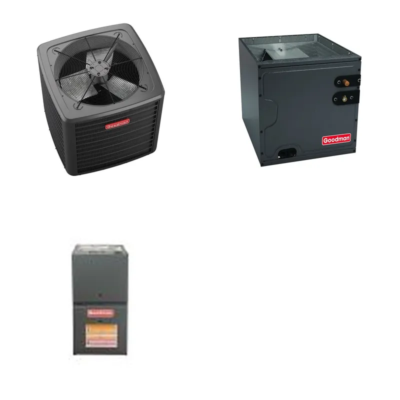 GOODMAN GLZS5BA1810+CAUTA2422B3+GR9S800403AN - 18K BTU Ducted Heat Pump System - R-32