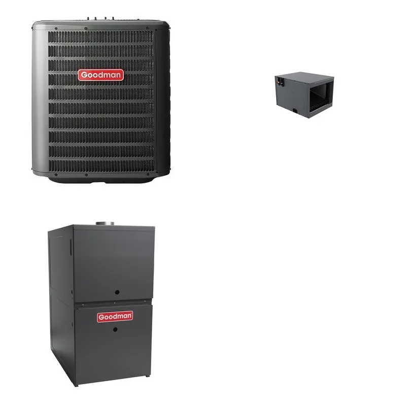 GOODMAN GLZS4BA3010+CHPTA3026B3+GR9S800804BU - 30K BTU Ducted Heat Pump System - R-32