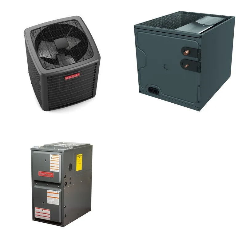GOODMAN GLXS5BA1810+CAPTA3026B3+GR9S960803BN - 1.5 Ton Ducted Air Conditioner & Gas Furnace System - R-32