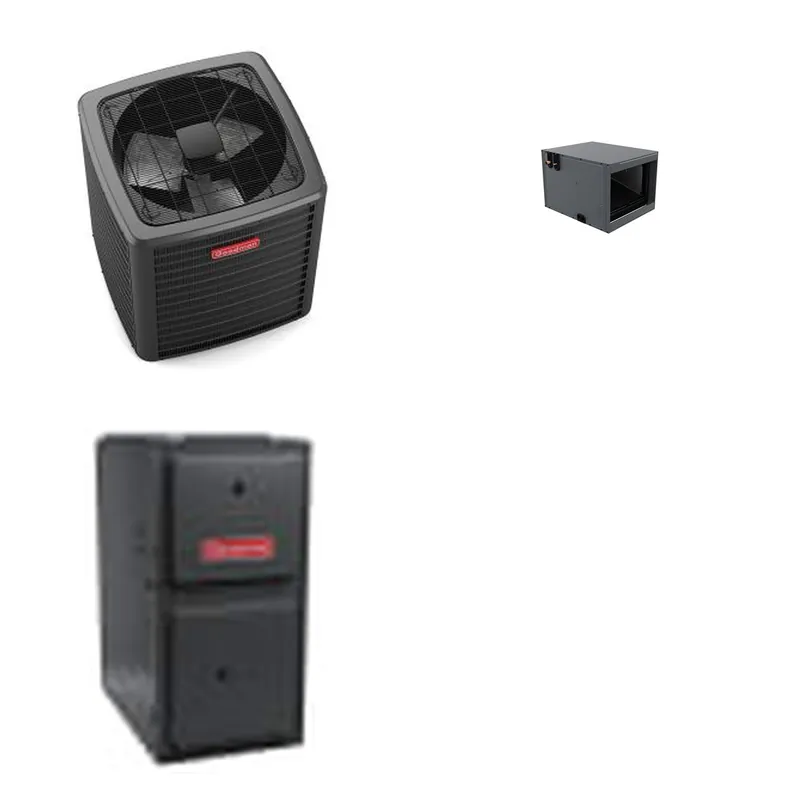 GOODMAN GLXS5BA1810+CHPTA2426C3+GR9S920803BN - 1.5 Ton Ducted Air Conditioner & Gas Furnace System - R-32