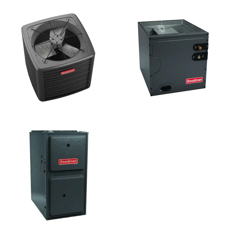 GOODMAN GLZS5BA1810+CAUTA2422B3+GR9S960403BU - 18K BTU Ducted Heat Pump System - R-32