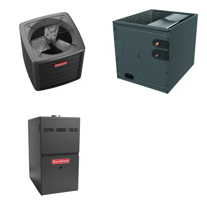 GOODMAN GLZS5BA3010+CAPTA3026B3+GR9S800804CN - 30K BTU Ducted Heat Pump System - R-32