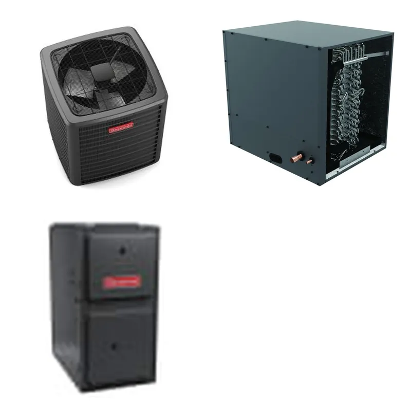 GOODMAN GLXS5BA1810+CHPTA1822B3+GR9S920403AN - 1.5 Ton Ducted Air Conditioner & Gas Furnace System - R-32