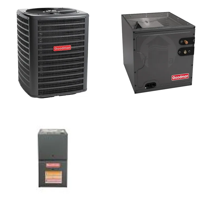 GOODMAN GLZS4BA1810+CAPTA3022C3+GR9S800403AN - 18K BTU Ducted Heat Pump System - R-32