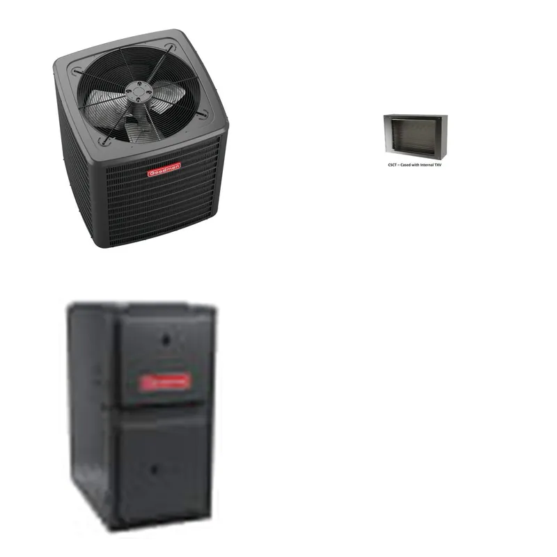 GOODMAN GLXS4BA1810+CSCT3012M3+GR9S920603BN - 1.5 Ton Ducted Air Conditioner & Gas Furnace System - R-32