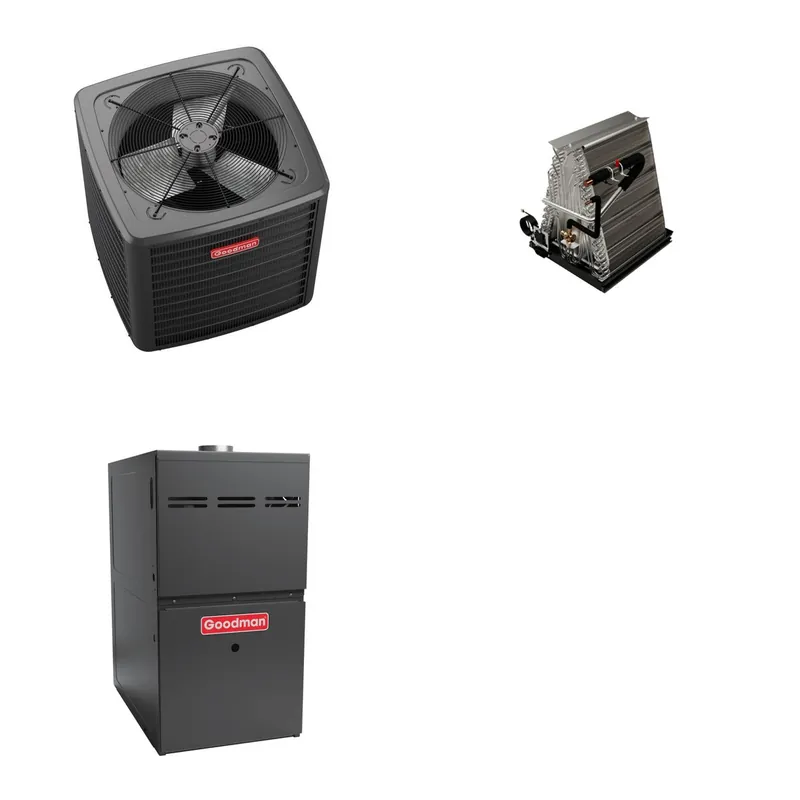 GOODMAN GLZS5BA3010+CAUTA3026B3+GR9S800804CN - 30K BTU Ducted Heat Pump System - R-32