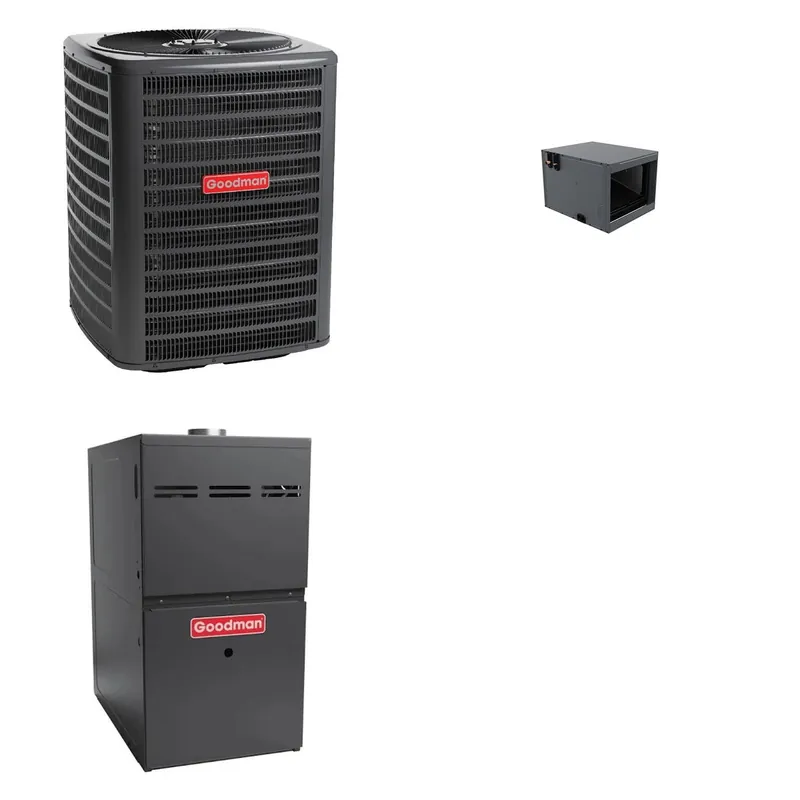 GOODMAN GLZS4BA1810+CHPTA2426C3+GR9S960403AN - 18K BTU Ducted Heat Pump System - R-32