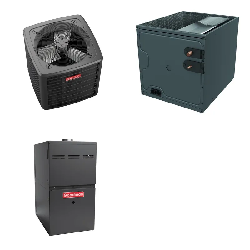 GOODMAN GLZS5BA4210+CAPTA4230C3+GR9S921004CN - 42K BTU Ducted Heat Pump System - R-32