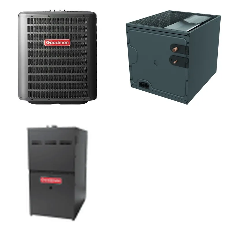 GOODMAN GLZS4BA2410+CAPTA3026B3+GR9S800804BN - 24K BTU Ducted Heat Pump System - R-32