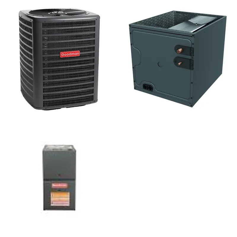 GOODMAN GLZS4BA1810+CAPTA3022A3+GR9S800403AN - 18K BTU Ducted Heat Pump System - R-32